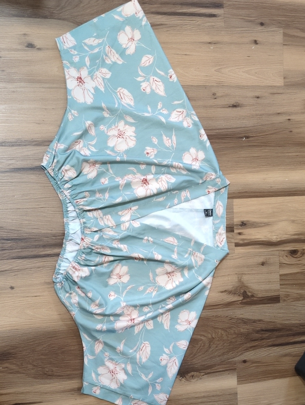 Floral Light Blue Dolman Sleeve Tunic Top